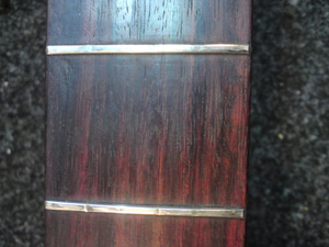 Old and worn Maton frets. 