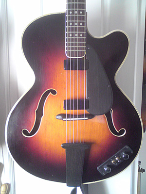 1961 Hofner President Thinline restored and re-engineered by Tom Anfield.